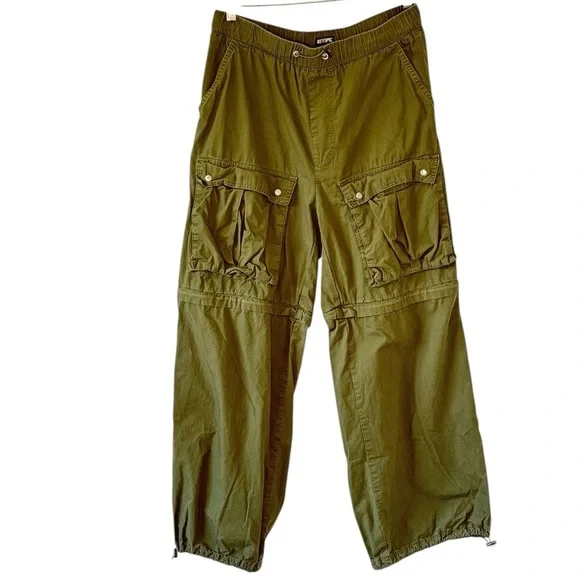 Hot Topic Men's Convertible Cargo Pants 5 Pocket Green Convert to Shorts 32 x 32 - Picture 2 of 9